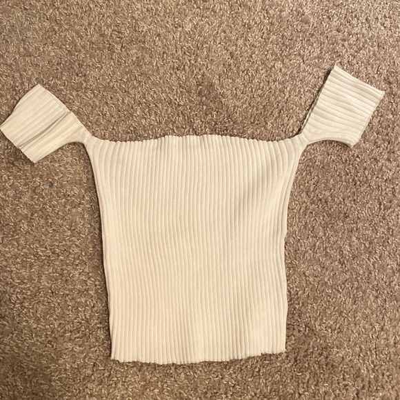 'Dylan' White Off Shoulder Top - Picture 8 of 8